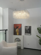 Crystal Frame Chandelier Crystal lighting by Bling Lighting Studio