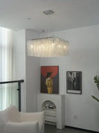 Crystal Frame Chandelier Crystal lighting by Bling Lighting Studio