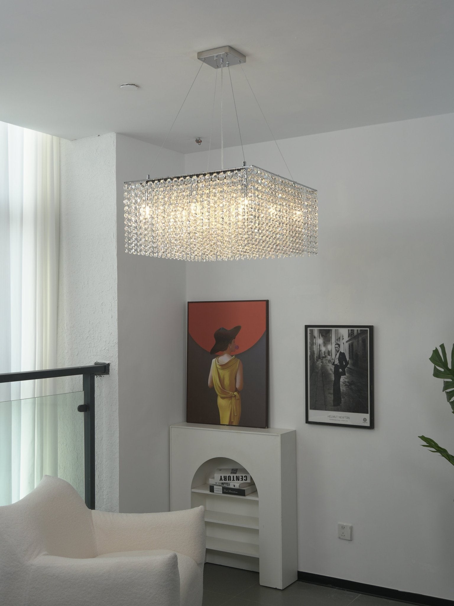 Crystal Frame Chandelier Crystal lighting by Bling Lighting Studio