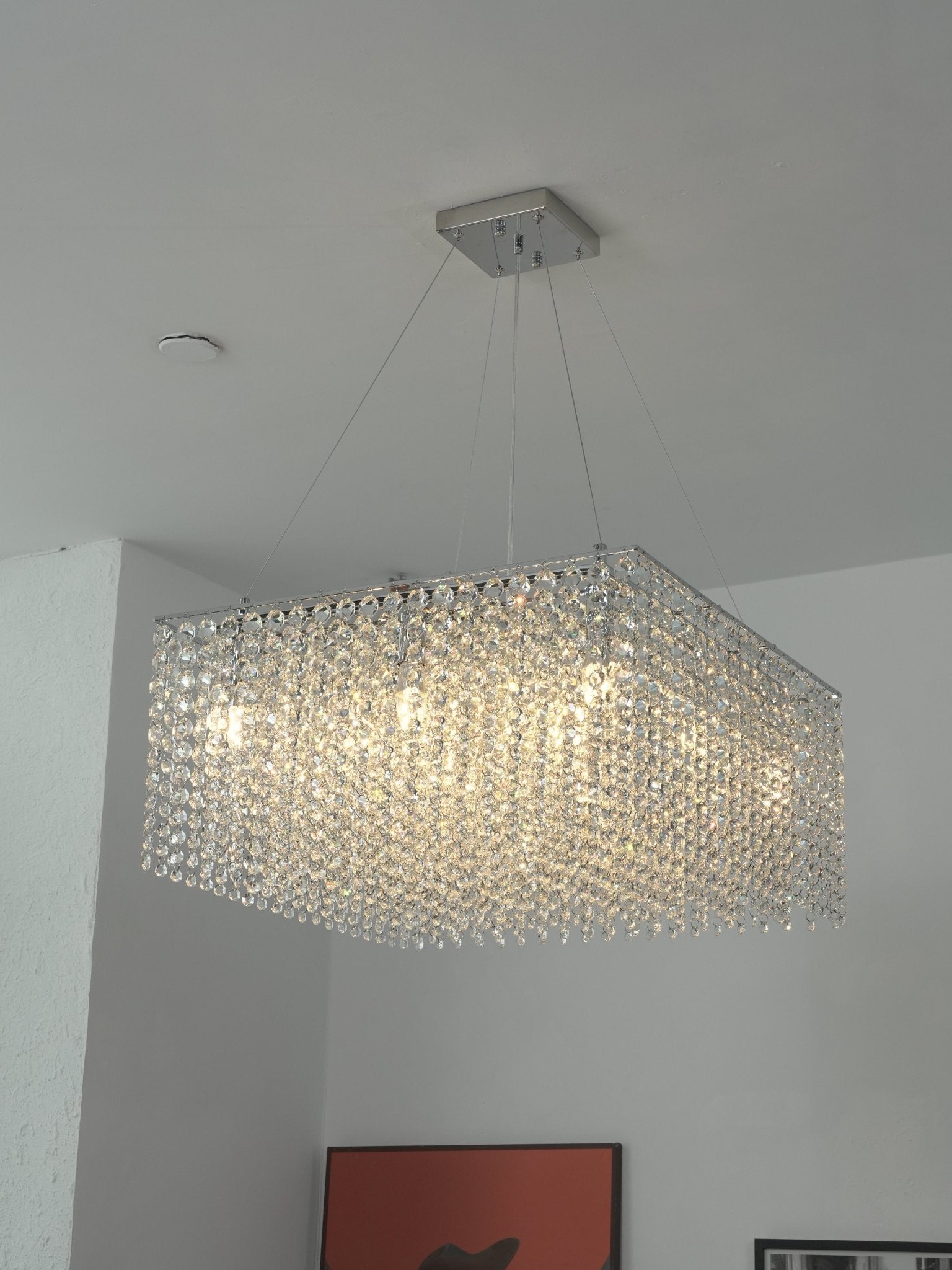 Crystal Frame Chandelier Crystal lighting by Bling Lighting Studio