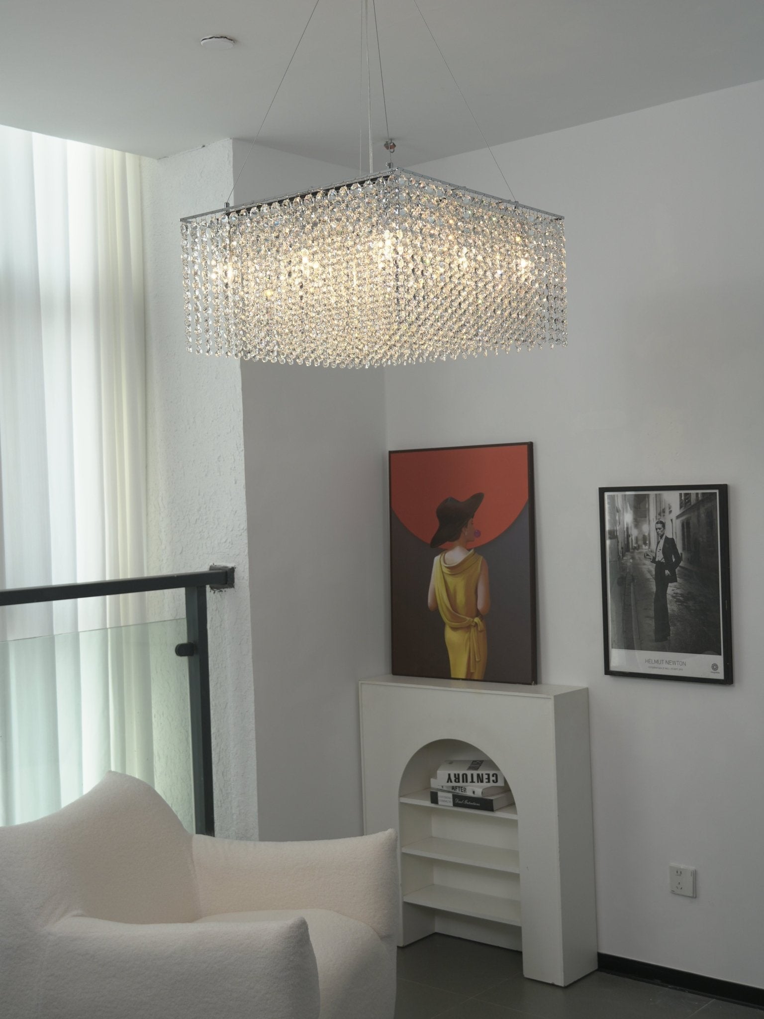 Crystal Frame Chandelier Crystal lighting by Bling Lighting Studio