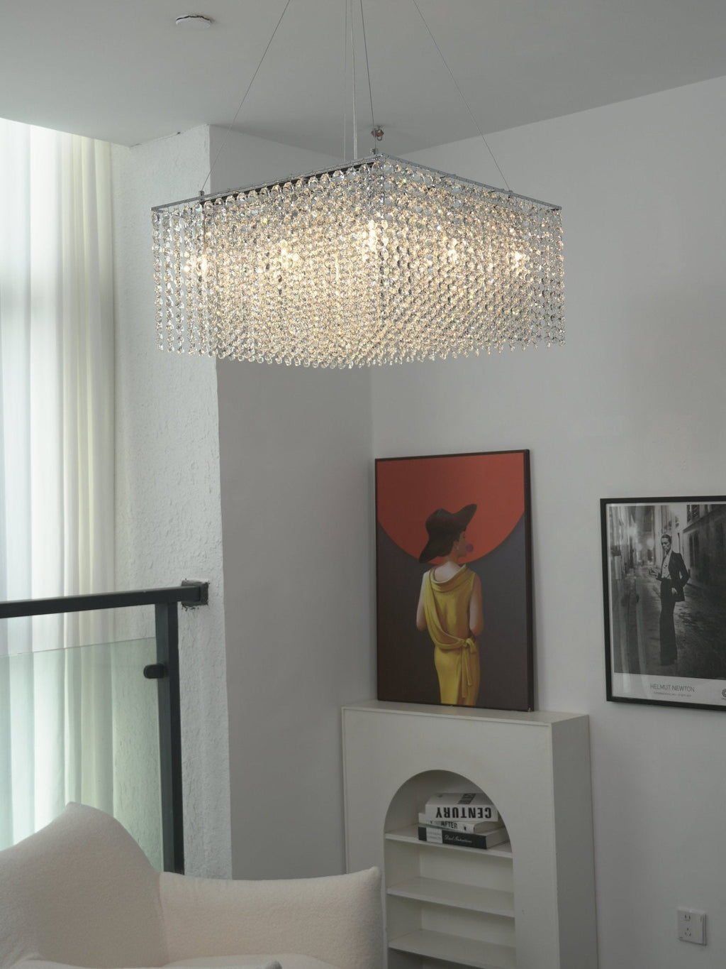 Crystal Frame Chandelier Crystal lighting by Bling Lighting Studio