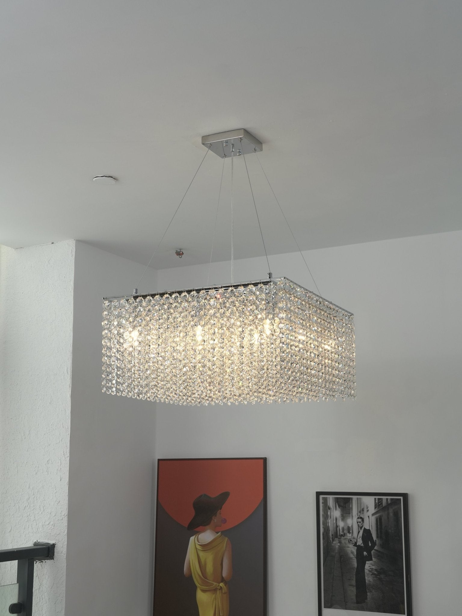 Crystal Frame Chandelier Crystal lighting by Bling Lighting Studio