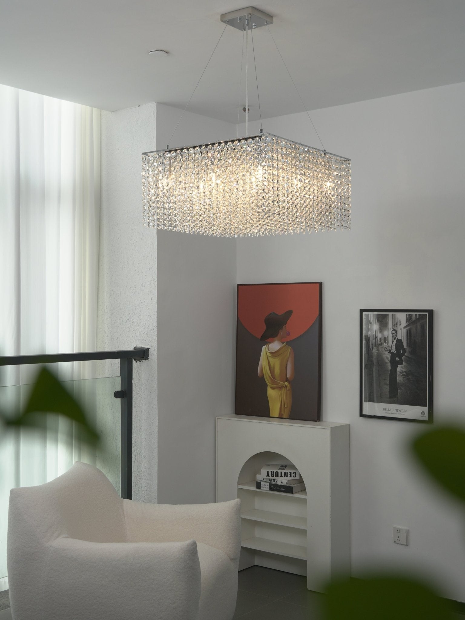 Crystal Frame Chandelier Crystal lighting by Bling Lighting Studio
