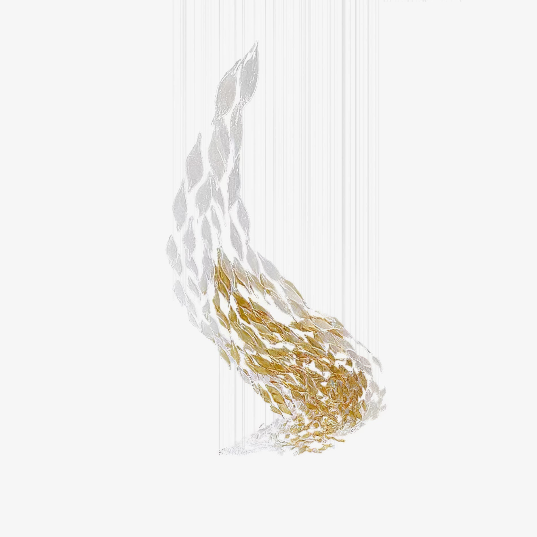 Swaying Leaves Cascade Chandelier for Staircase by Bling Lighting Studio