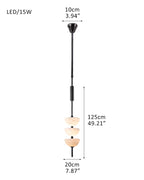 Alabaster Triple Half Spheres Vertical Suspension Lights Lacquered Burnished Brass/Bronze