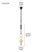 Alabaster Triple Half Spheres Vertical Suspension Lights Lacquered Burnished Brass/Bronze