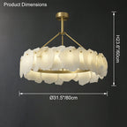 Alabaster Round Chandelier-WM2392a by Bling Lighting Studio