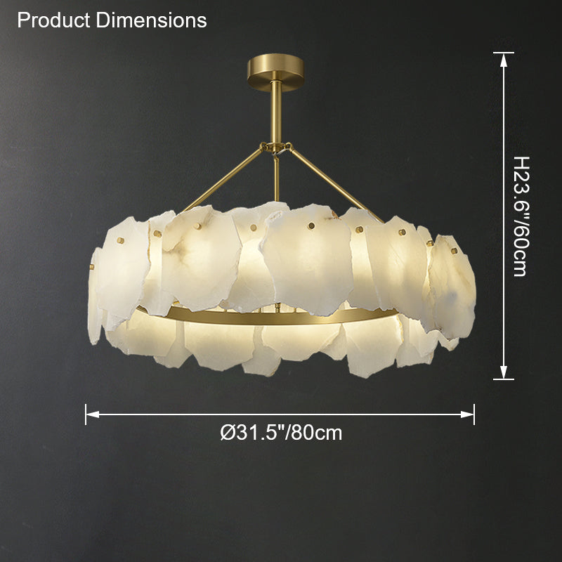 Alabaster Round Chandelier-WM2392a by Bling Lighting Studio