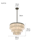 Stairwell Luxury Modern LED High Ceiling Large Alabaster Chandelier
