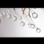 Le Saint Branch Brass Round Teardrop Chandelier by Bling Lighting Studio