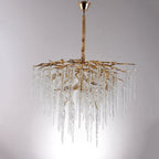Glacier Organic Branch Round Chandelier by Bling Lighting Studio