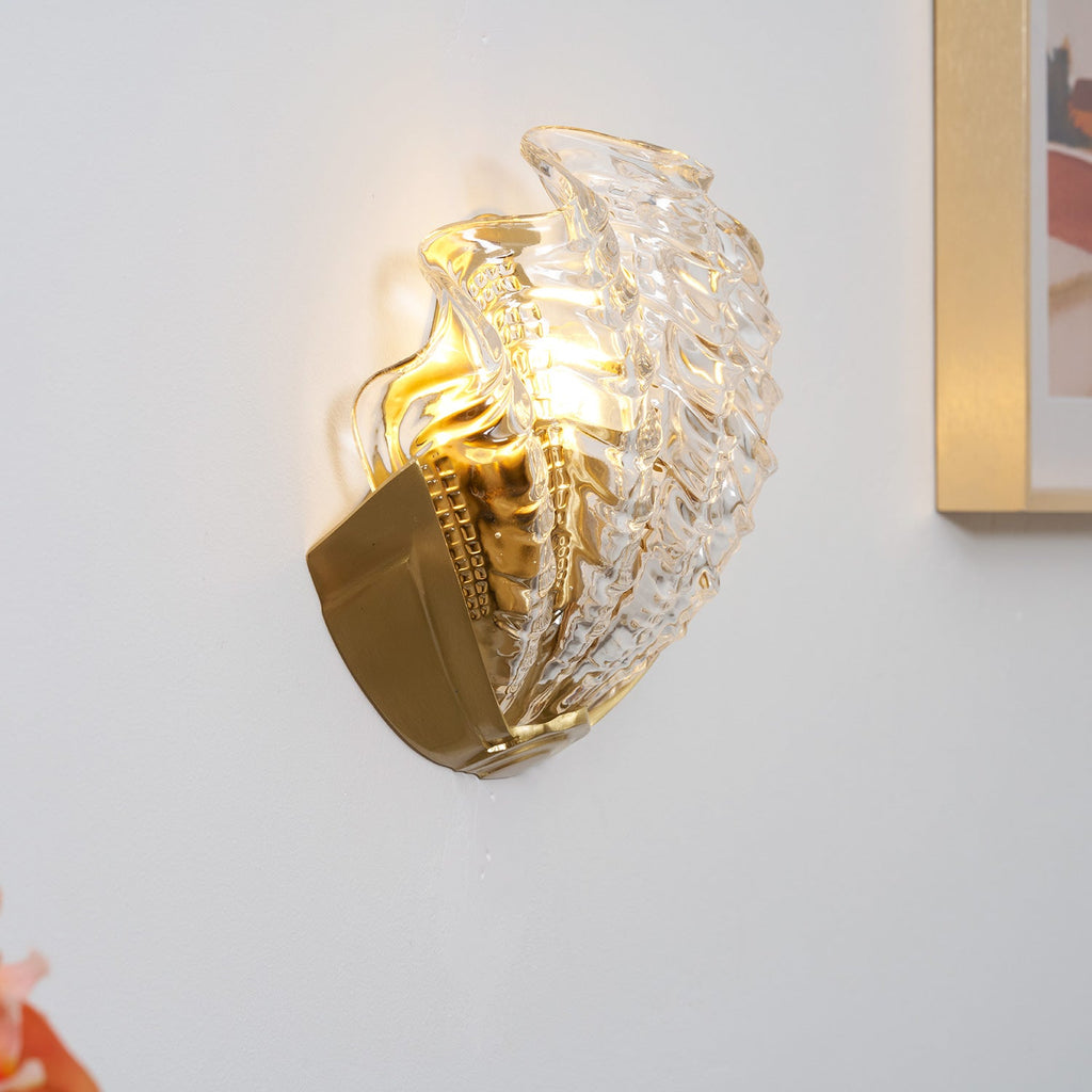 Art Deco Scallop Wall Light Glass lighting by Bling Lighting Studio