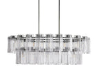 Delsie Oval Art Glass Chandelier 51''63''72''L