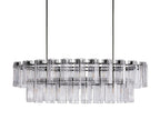 Delsie Oval Art Glass Chandelier 51''63''72''L