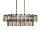 Delsie Oval Art Glass Chandelier 51''63''72''L