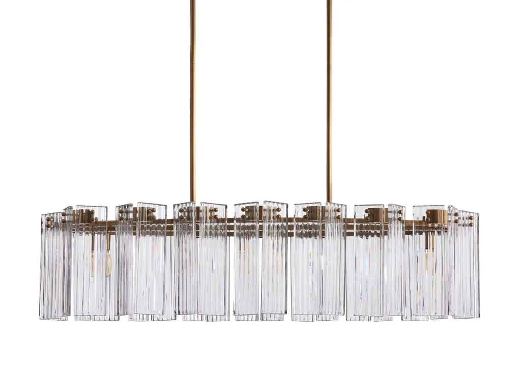 Delsie Oval Art Glass Chandelier 51''63''72''L