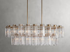 Delsie Oval Art Glass Chandelier 51''63''72''L