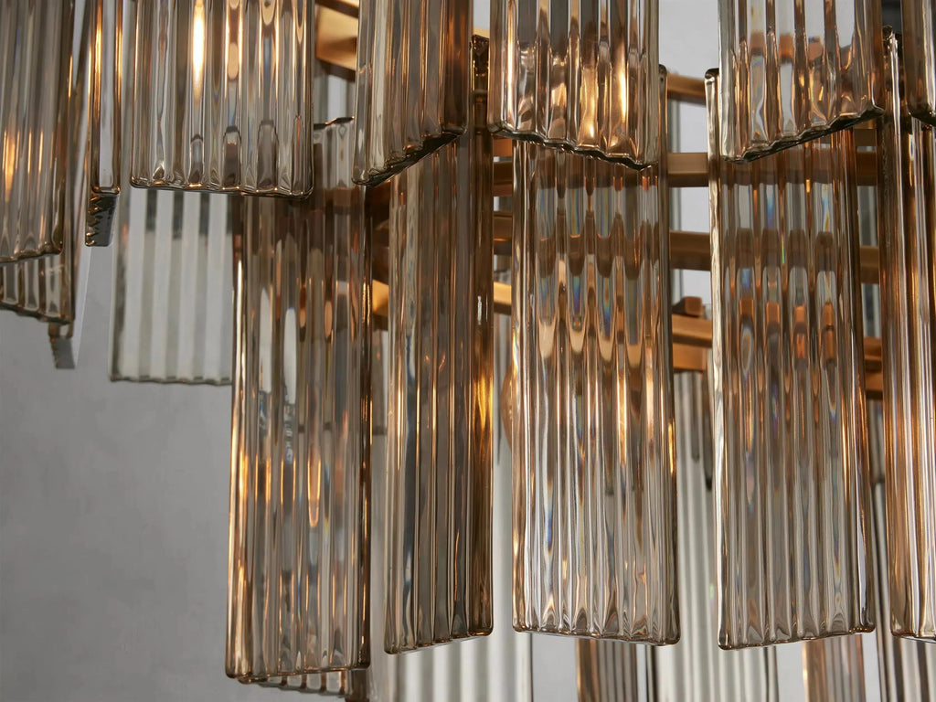 Delsie Oval Art Glass Chandelier 51''63''72''L