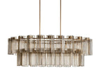 Delsie Oval Art Glass Chandelier 51''63''72''L