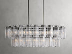 Delsie Oval Art Glass Chandelier 51''63''72''L