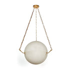 Large 'Atlas' Alabaster Suspension Lamp by Denis de la Mesiere