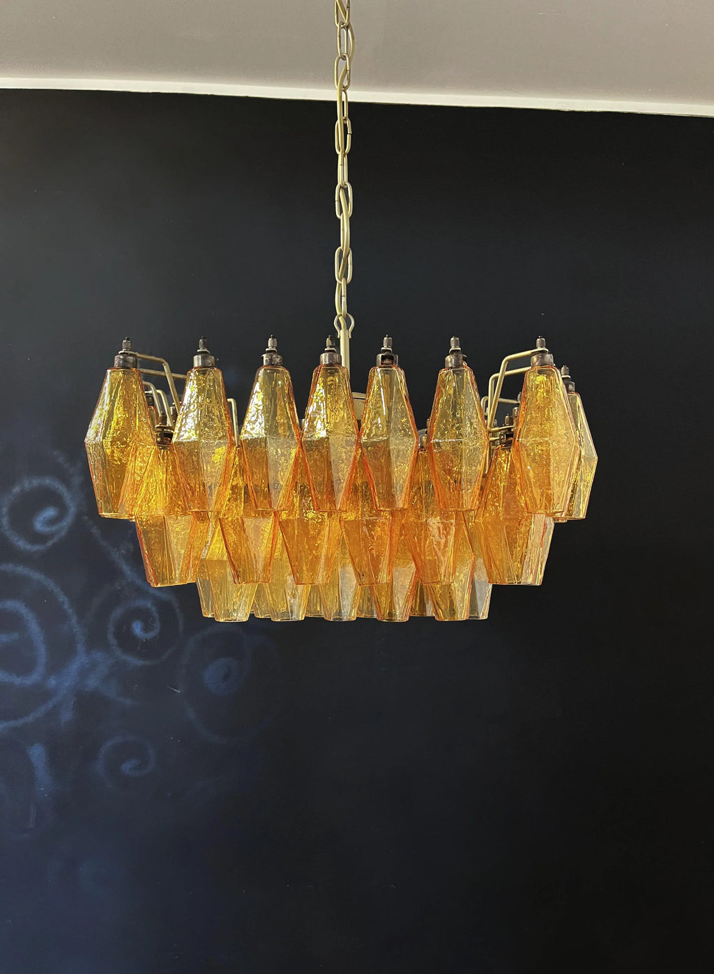 Poliedri Murano Amber Chandelier product image