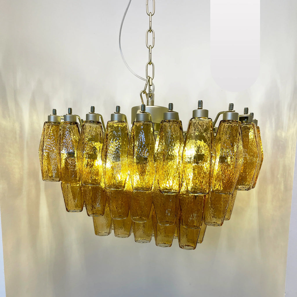 Poliedri Murano Amber Chandelier product image