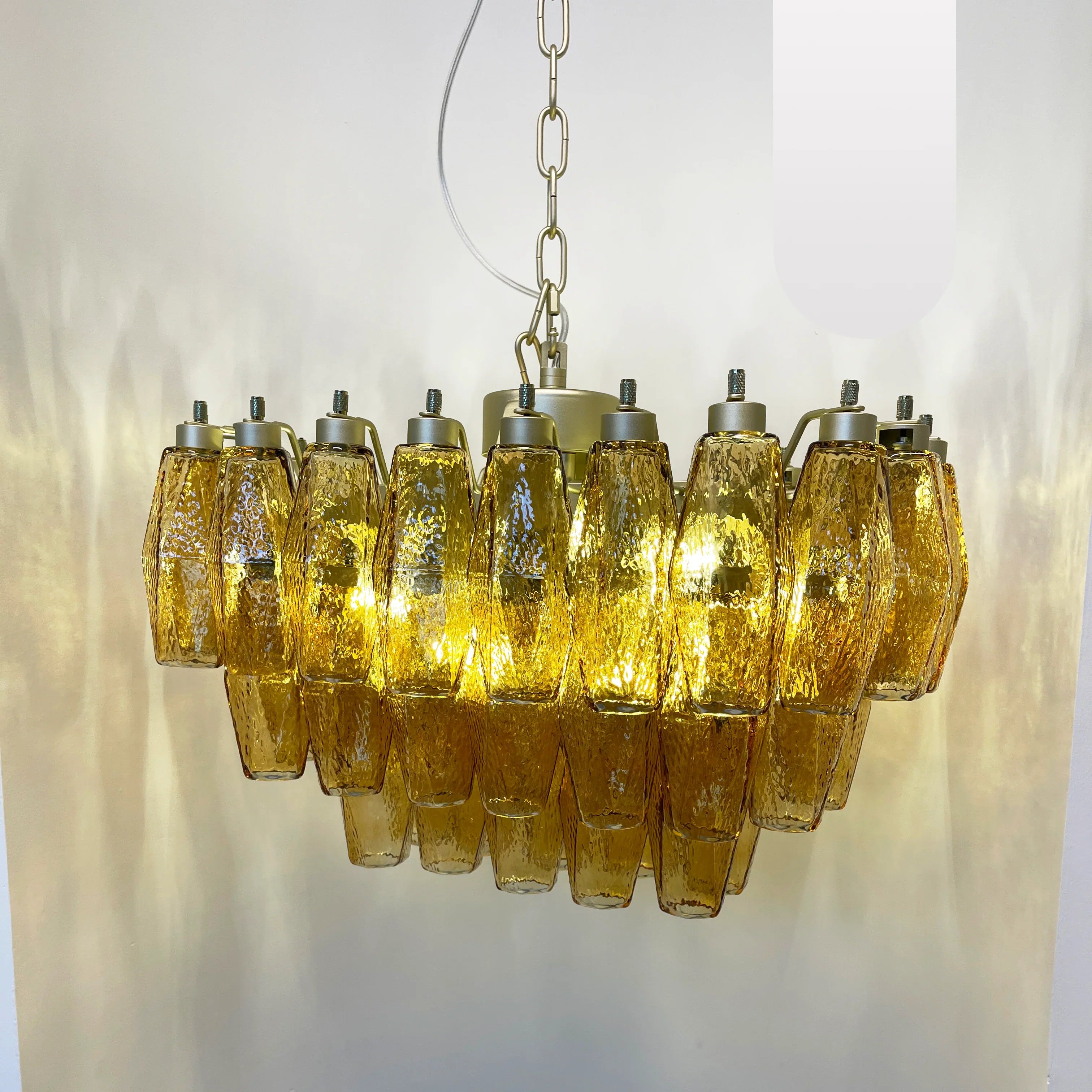 Poliedri Murano Amber Chandelier product image