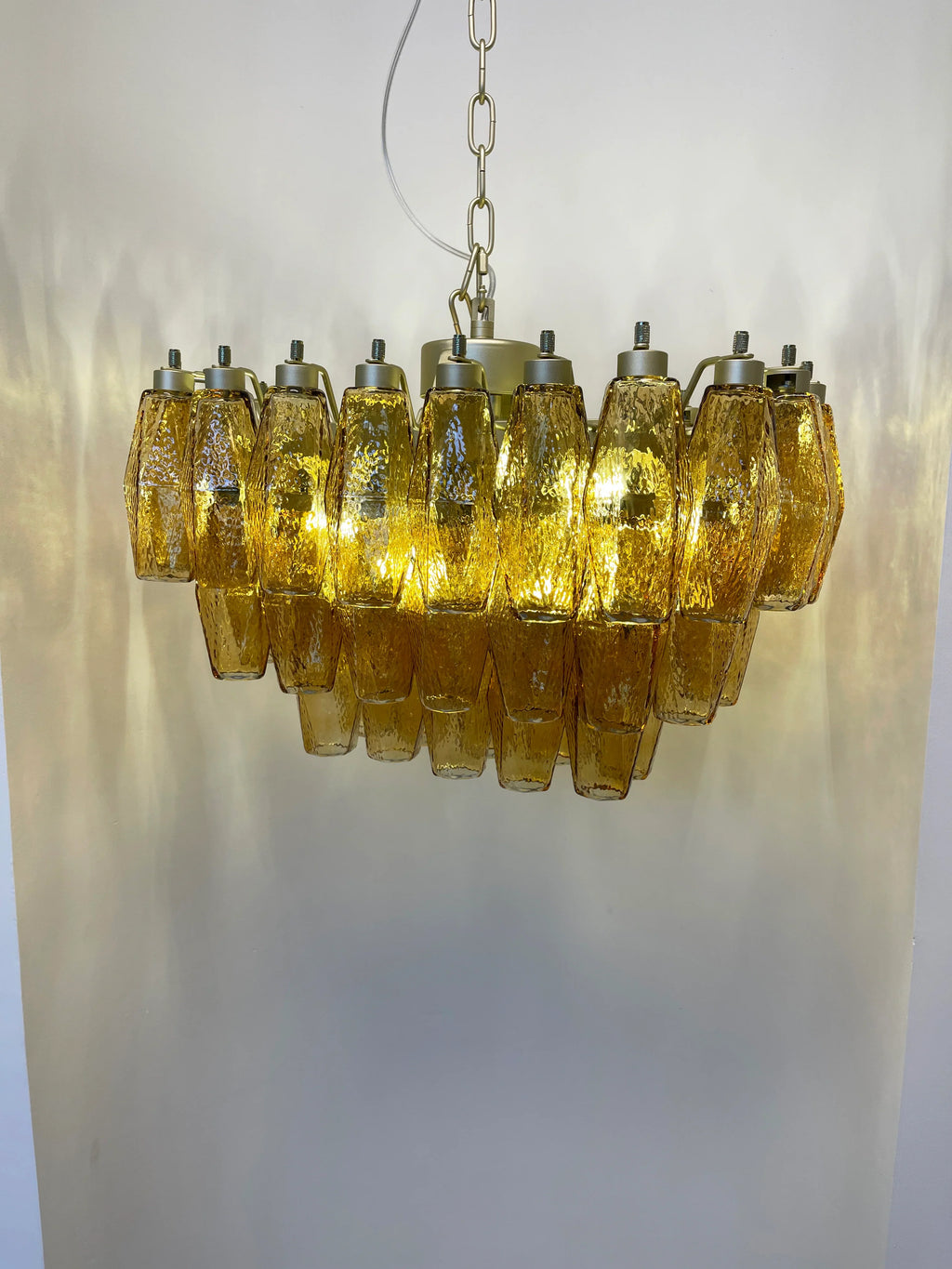 Poliedri Murano Amber Chandelier product image