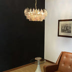 Poliedri Murano Colorful Chandelier detail view