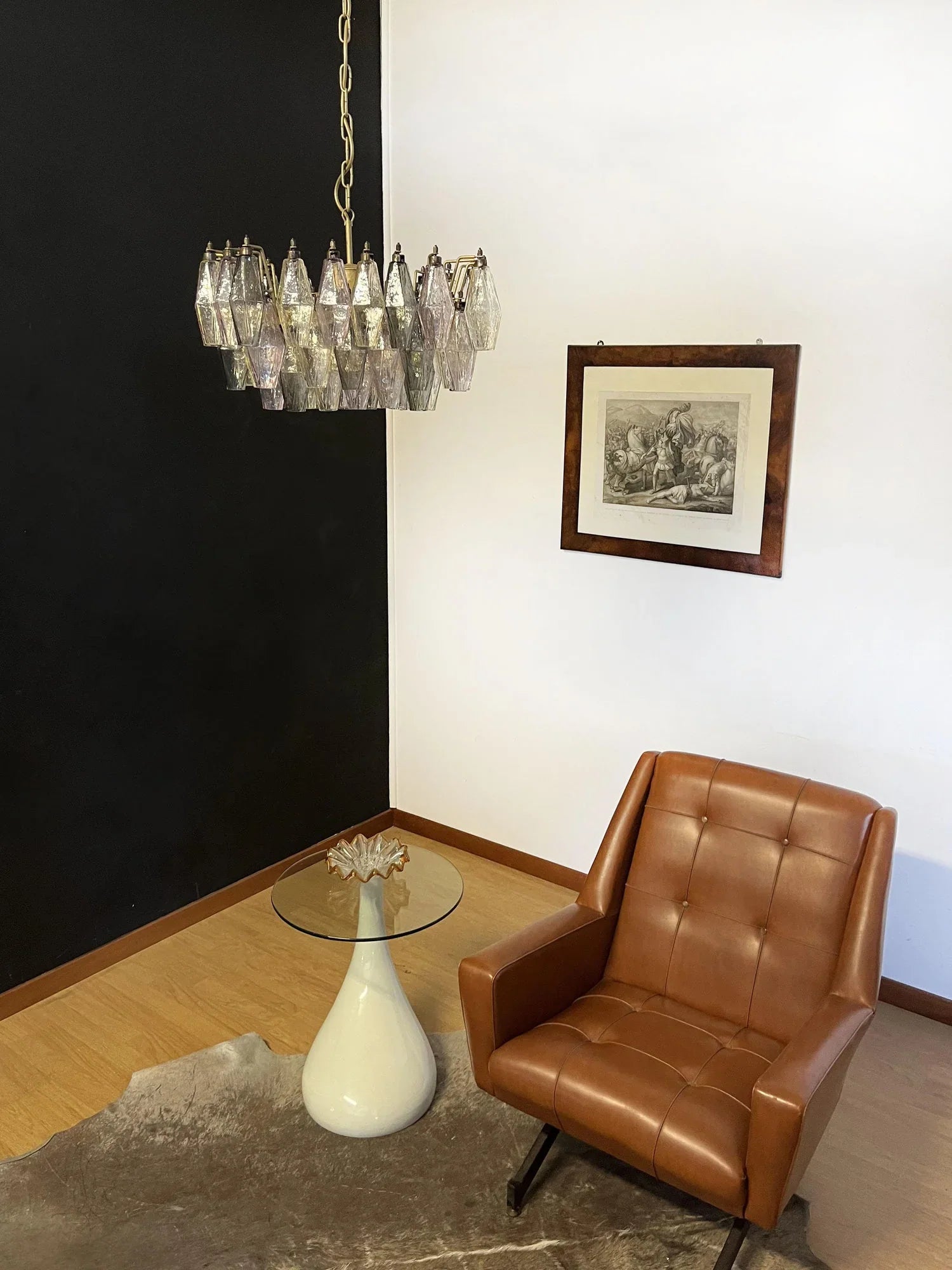 Poliedri Murano Colorful Chandelier material and finish detail