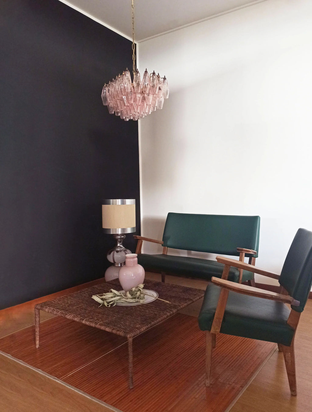 Poliedri Murano Pink Chandelier product image