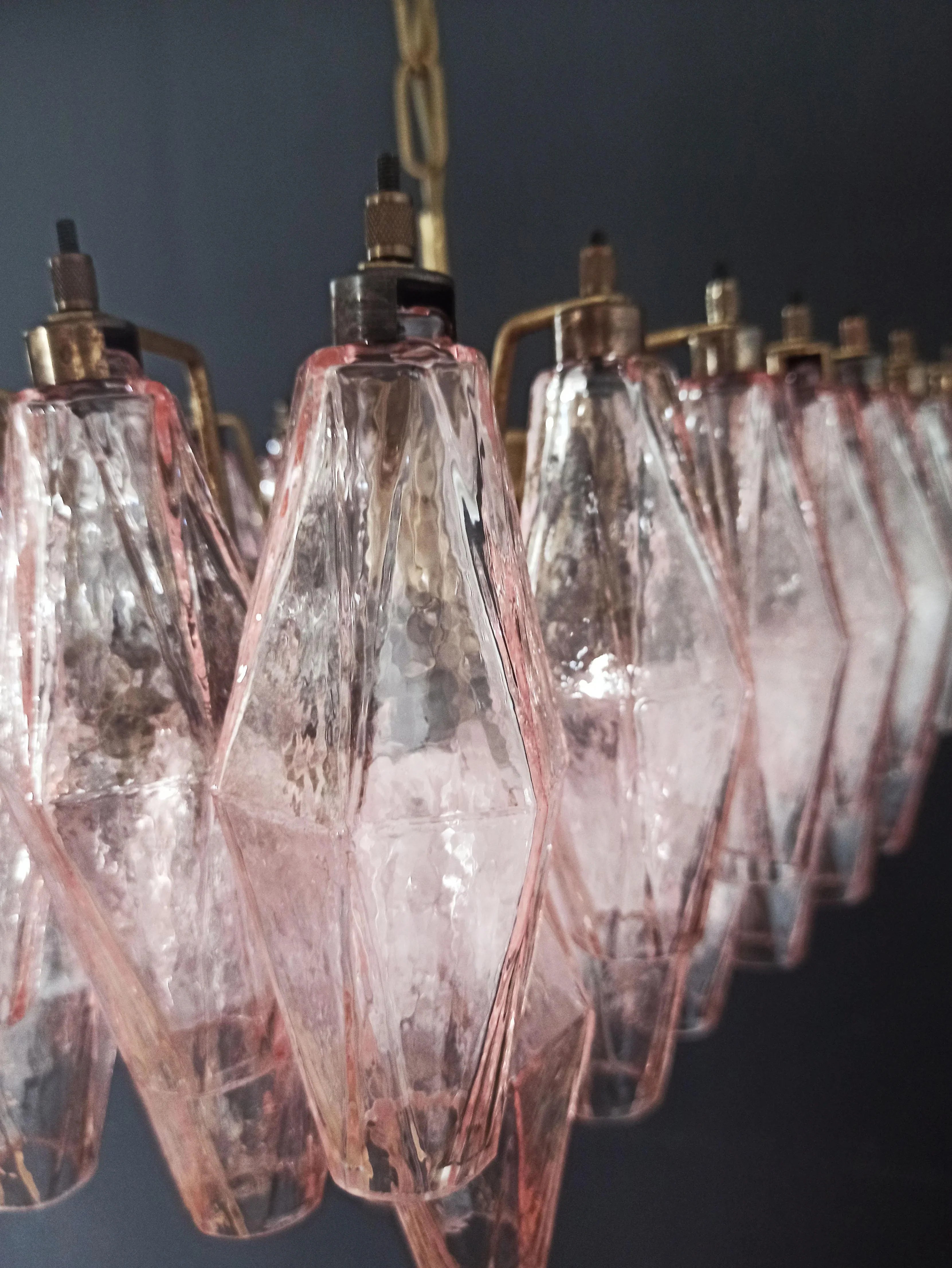 Poliedri Murano Pink Chandelier product image