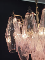 Poliedri Murano Pink Chandelier product image