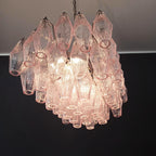 Poliedri Murano Pink Chandelier product image