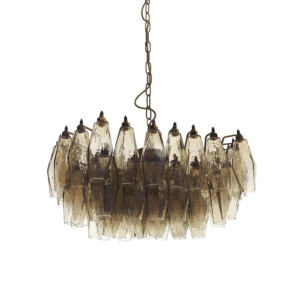 Poliedri Murano Smoked Chandelier product image