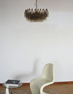 Poliedri Murano Smoked Chandelier material and finish detail