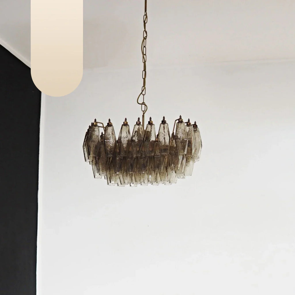 Poliedri Murano Smoked Chandelier product image