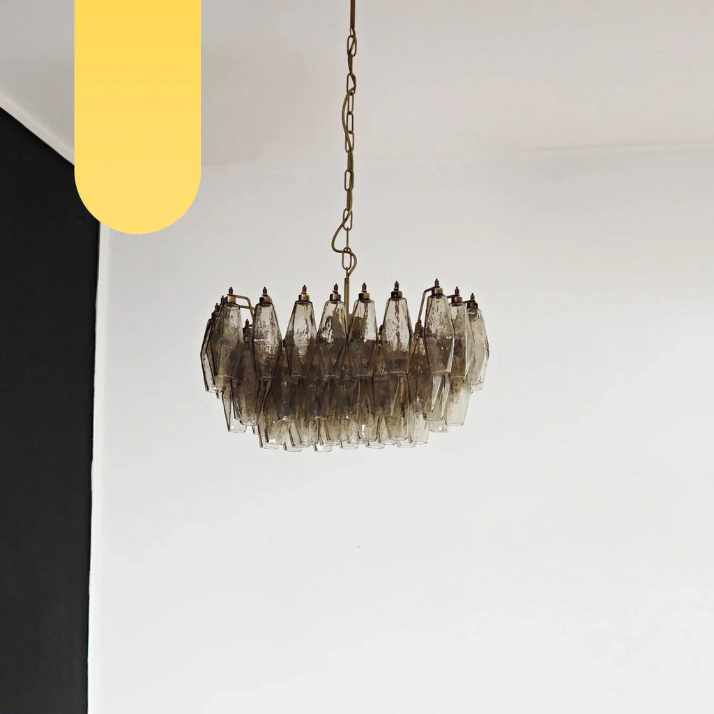 Poliedri Murano Smoked Chandelier product image