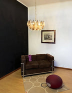 Poliedri Murano Transparent Smoked Chandelier product image