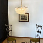 Poliedri Murano Trasparent Chandelier detail view