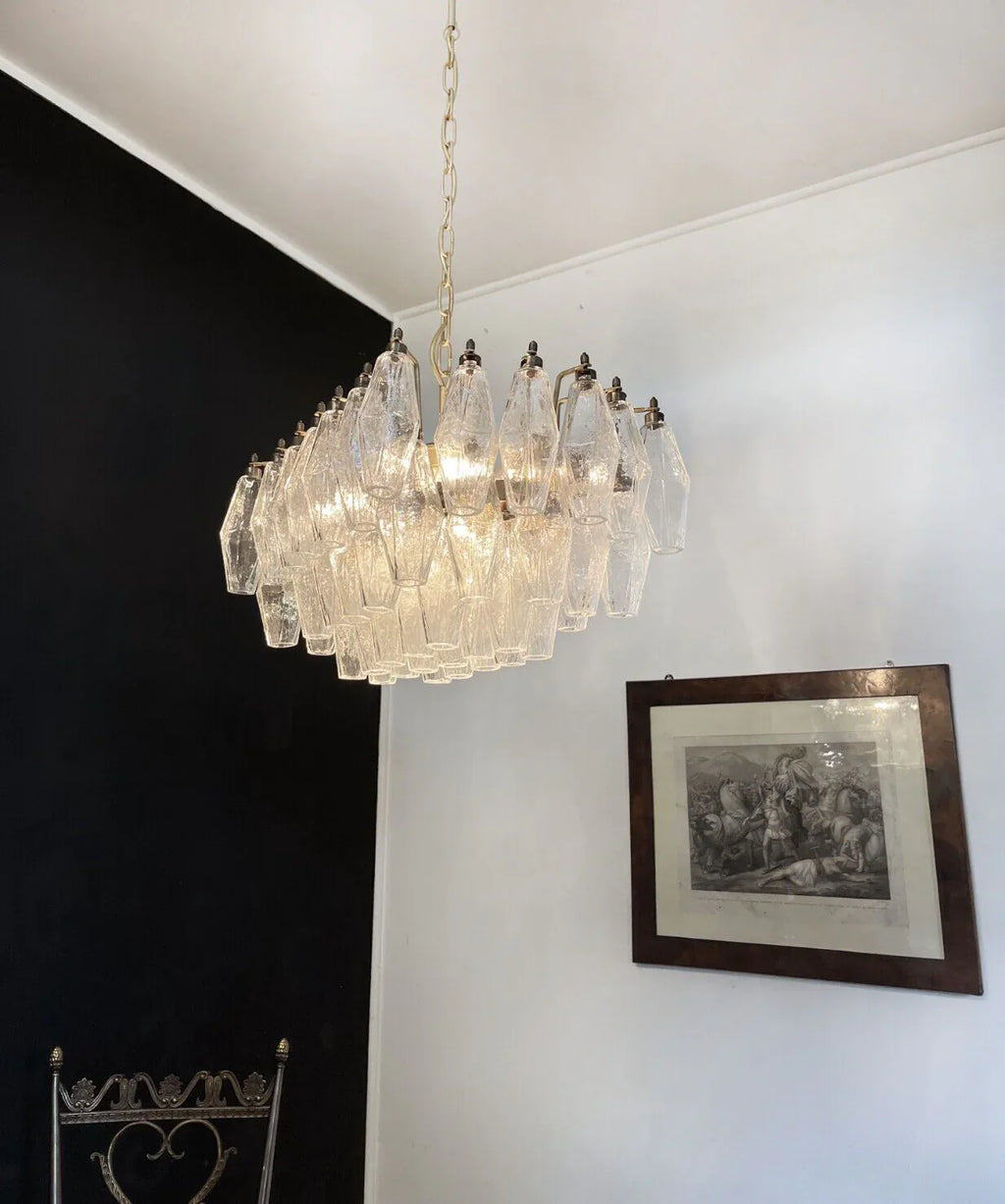 Poliedri Murano Trasparent Chandelier product image