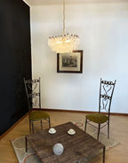 Poliedri Murano Trasparent Chandelier material and finish detail