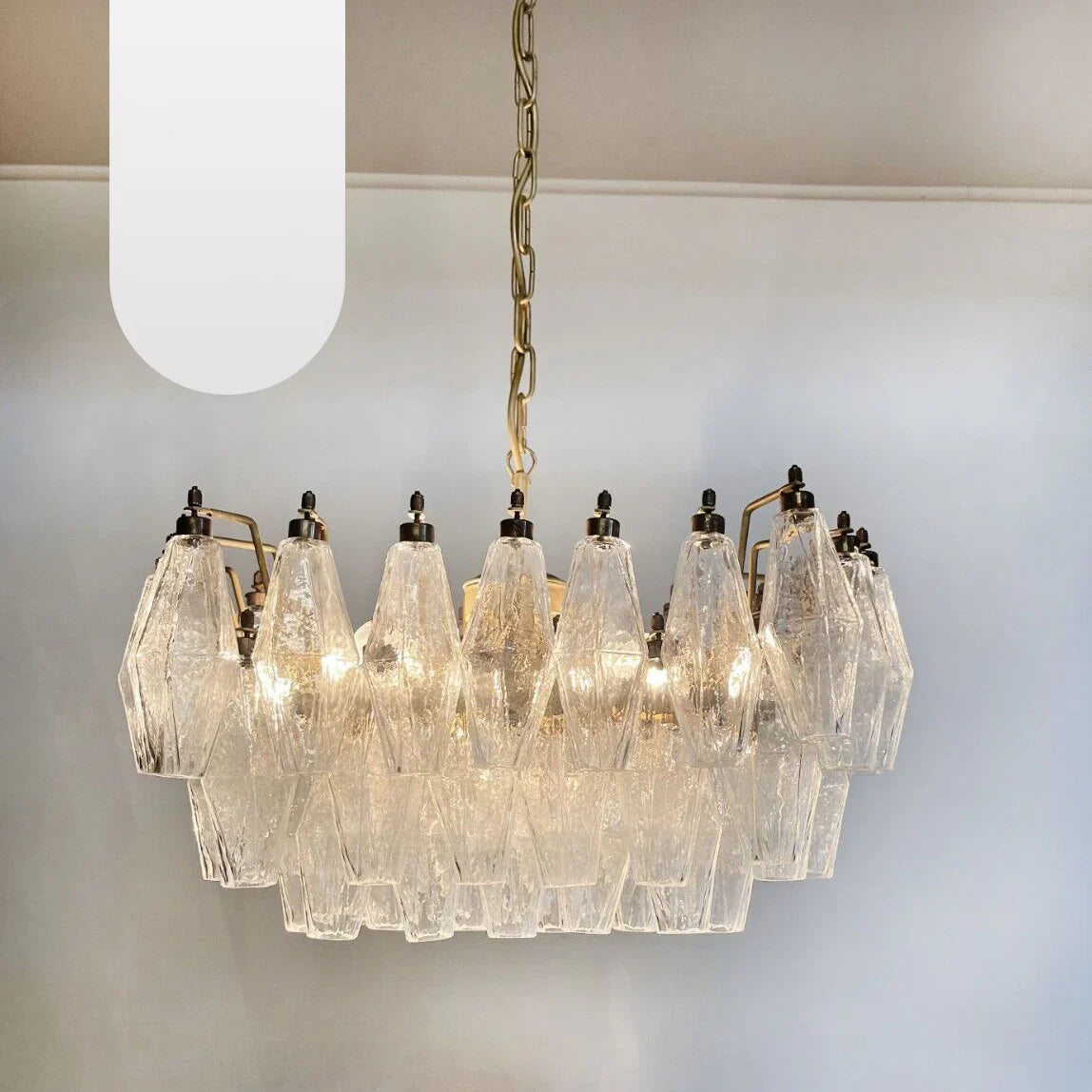 Poliedri Murano Trasparent Chandelier product image