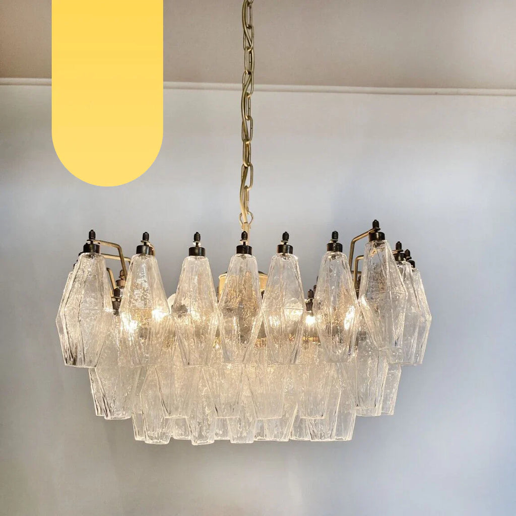 Poliedri Murano Trasparent Chandelier product image