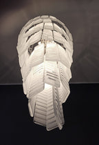 Murano Chandelier | 83 White Spiral Glasses detail by Bling Lighting Studio