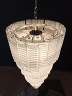 Murano Chandelier | 83 White Spiral Glasses detail by Bling Lighting Studio