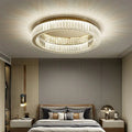 Elizza Flush Mount Crystal Chandelier - Bling Lighting Studio