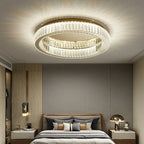 Elizza Flush Mount Crystal Chandelier - Bling Lighting Studio